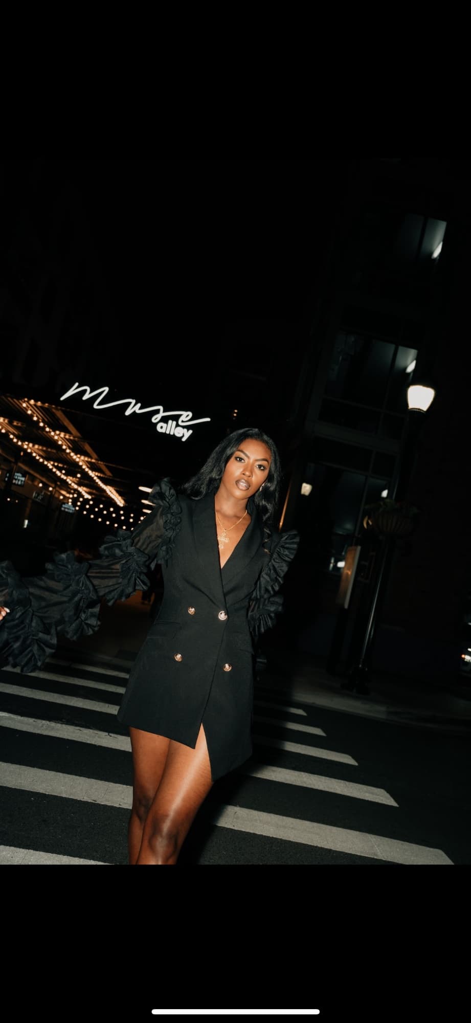Lydia's makeup artistry — glowing skin in warm light